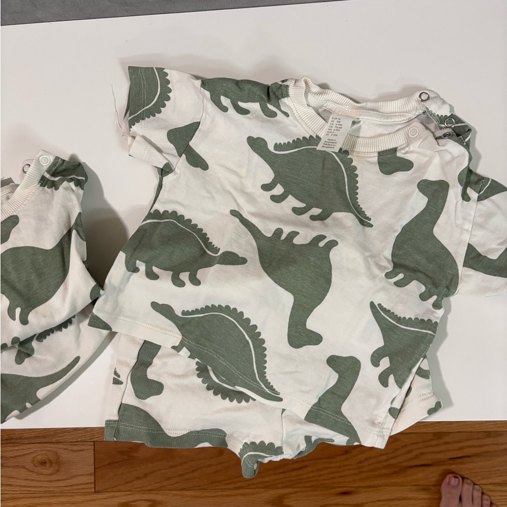 H&M Green Dinosaur Baby Romper